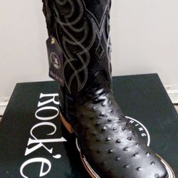 Ostrich Black leather <<<notskin>>