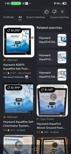 the Hayward AquaTrol Salt Chlorine Generator control box