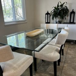 All Glass Retro Dining Table