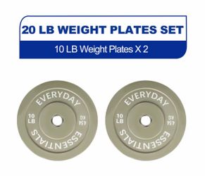 BalanceFrom Olympic Bumper Plate Weight Plate, 10 Ibs Pair