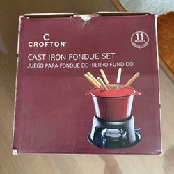New!! Crofton Cast Iron Fondue Set –