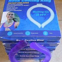Cooling gel neck ice ring PACK OF 7 or 14 for work sports etc.  Color: purple