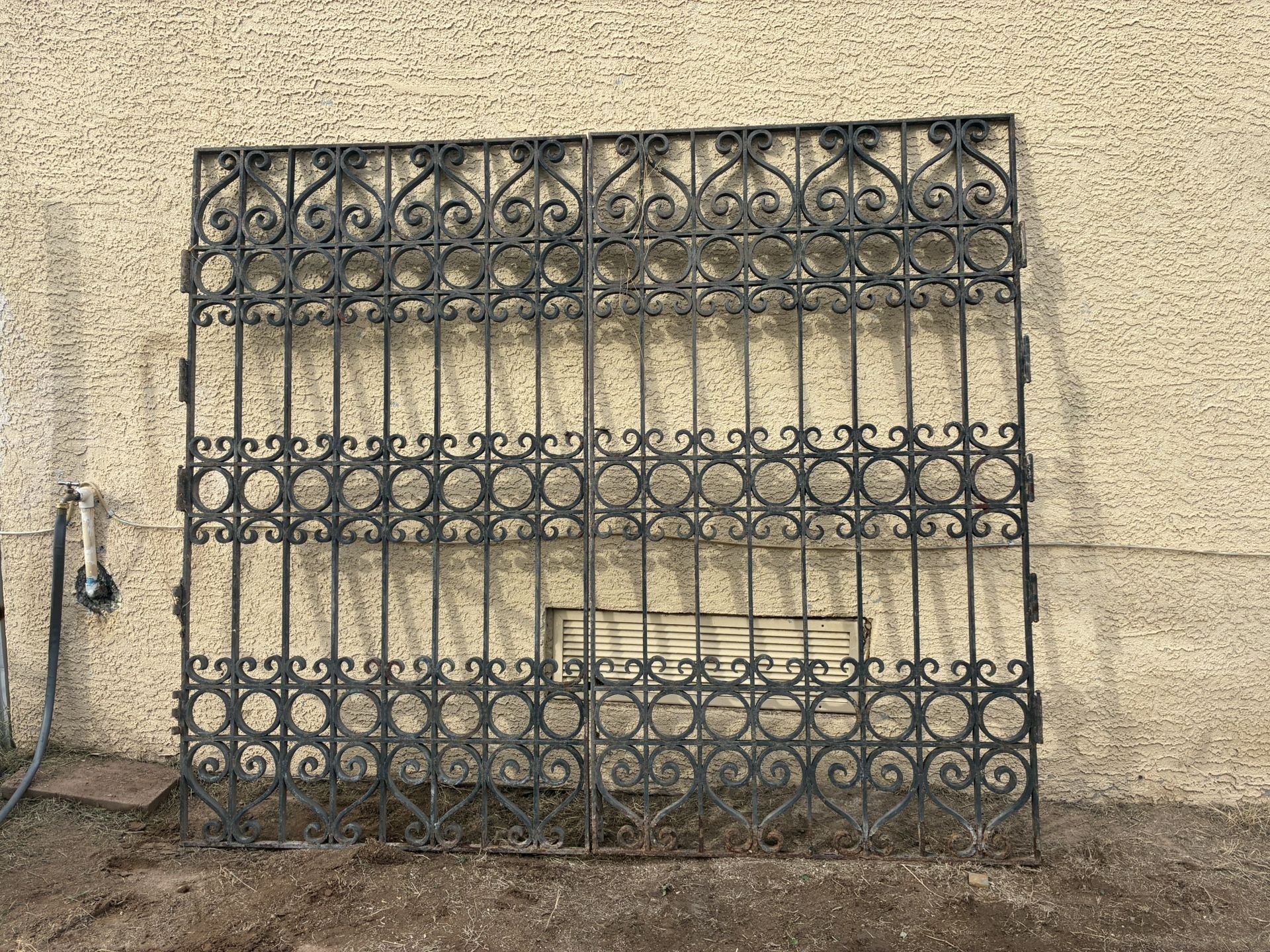 Antique Wrought Iron Gate Set: very heavy