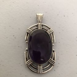 Sterling Silver and Amethyst Pendant 