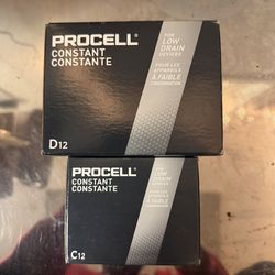 DURACELL Procell Constant BATTERIES - D12 & C12
