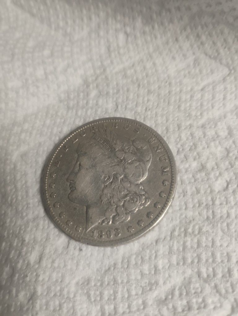 1893 RARE. MORGAN SILVER DOLLAR RARE