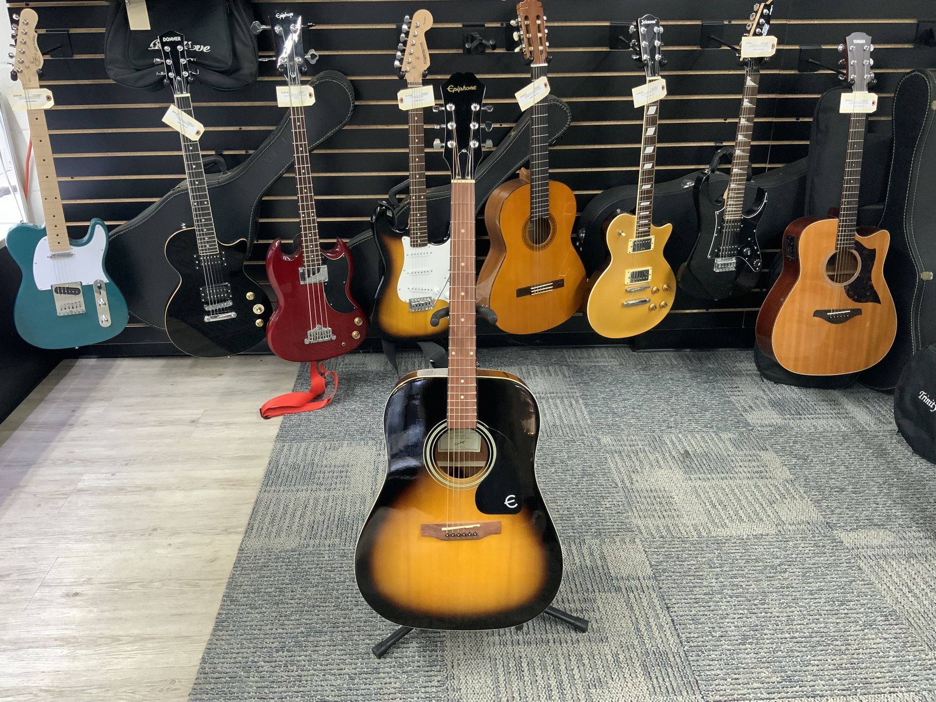 Epiphone DR-100 Dreadnought Acoustic Guitar - Vintage Sunburst