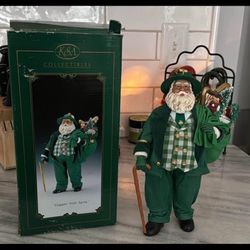 Vintage Fabriche KSA Kurt Adler Collectibles Celtic Irish Santa Clause