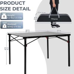New Compact Folding Camping Table Sturdy