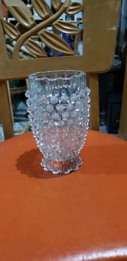 7 inch Tall Gorgeous Hobnail Vase. Collectible Glass!