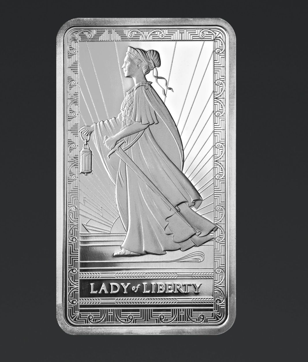 10 Oz Silver Bar Lady Of Liberty .999 Pure Silver