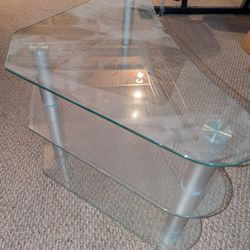 Corner TV Stand -Glass