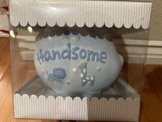 First Impressions First Baby Boy Piggy Bank Handsome