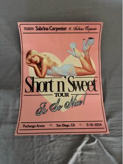 Sabrina Carpenter San Diego Tour Poster