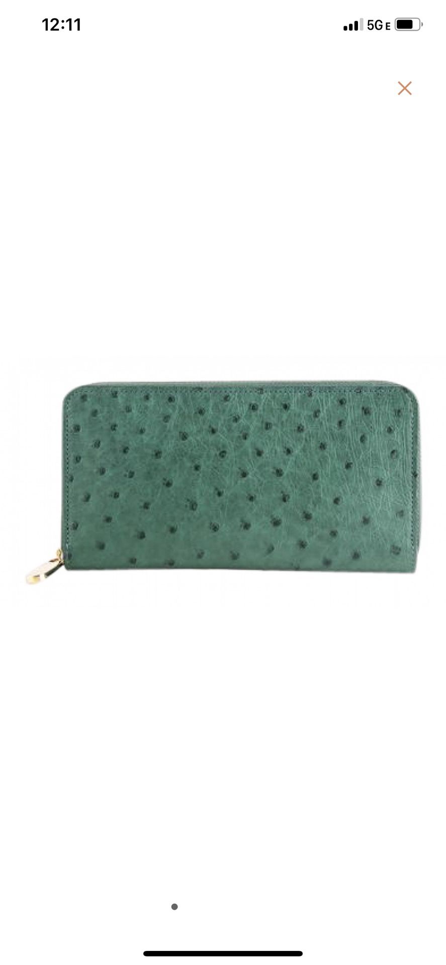 Ostrich wallet Louis Vuitton Green in Ostrich - 27949271