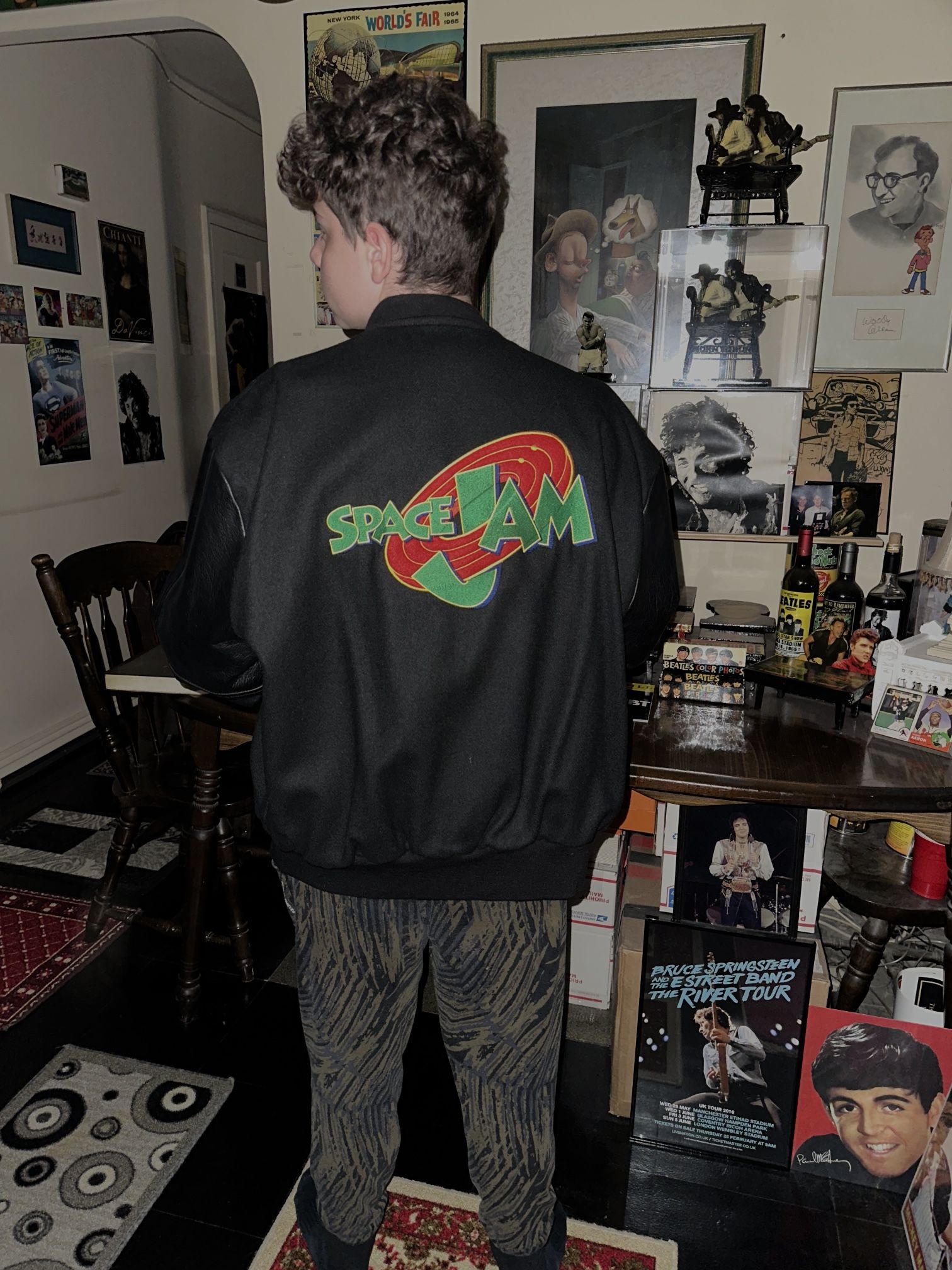 Vtg 90s Space Jam 1 Film Crew Issue Jacket Tune Squad Jordan 2XL Jerry Leigh BRAND NEW RARE 