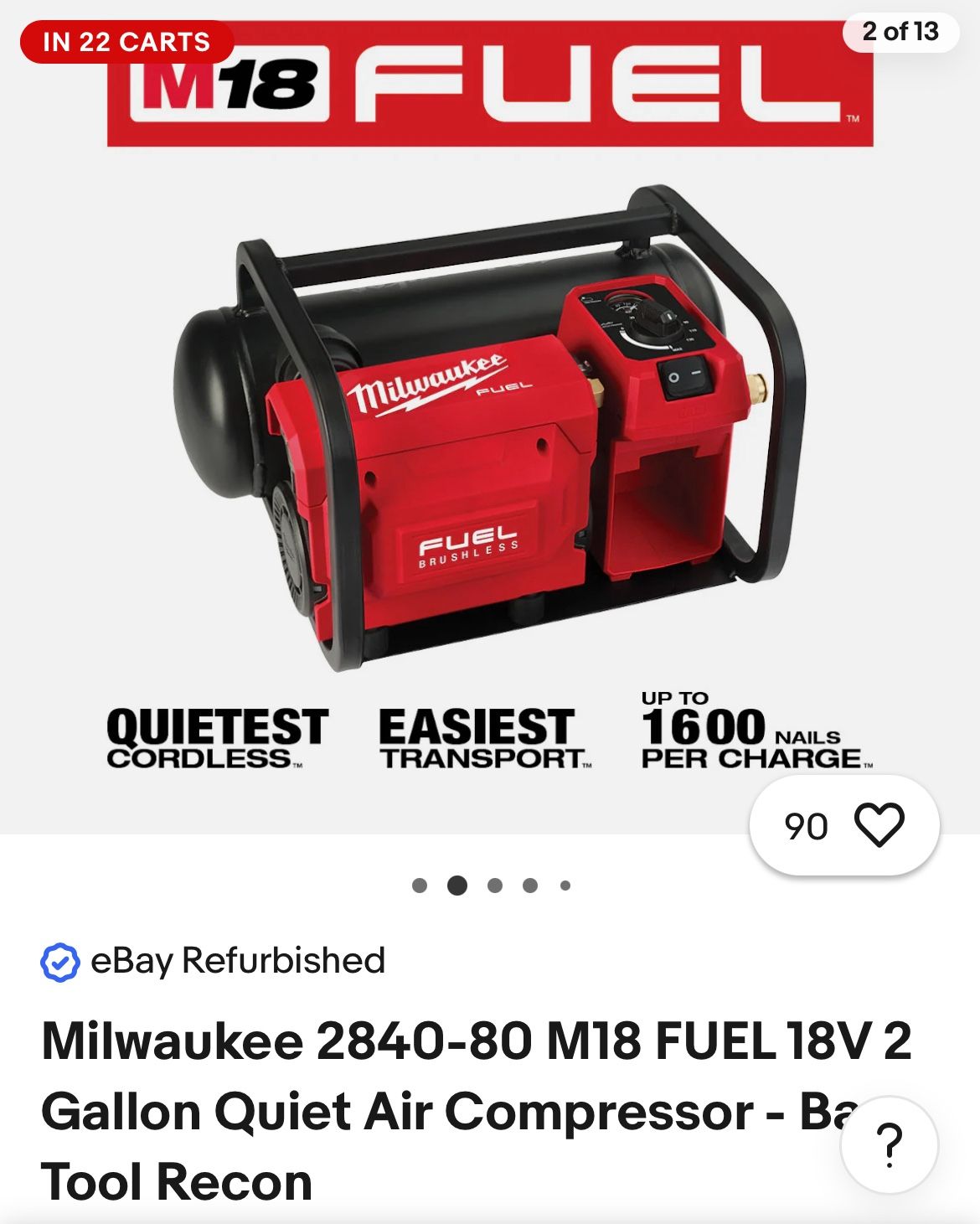 Milwaukee 2 Gallon Air Compressor