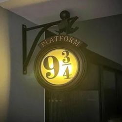 3D Harry Potter Hanging 9 3/4 Night Light Hanging Wall Lamp Platform Hogwartsed // 11 Available 