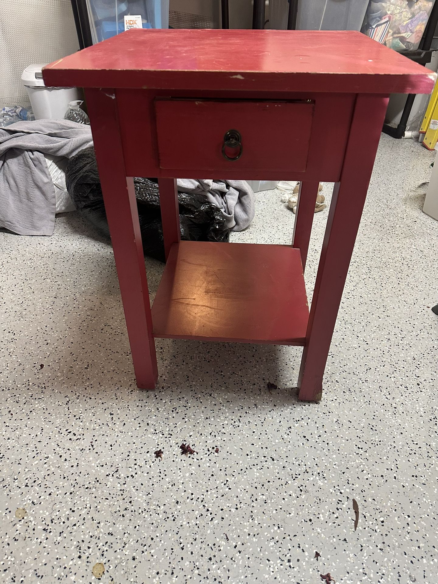 Little red Nightstand /end Table