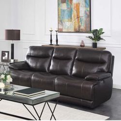 Ridgeline Leather Reclining Sofa-New! Low Price!