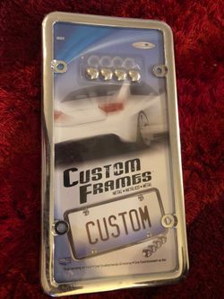 Custom Designs #90021 Heavy Duty Metal License Plate Frame Chrome