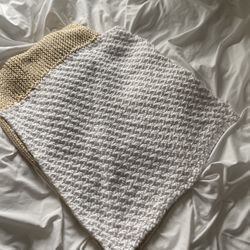 Hand Knit Ladies Two Toned Poncho