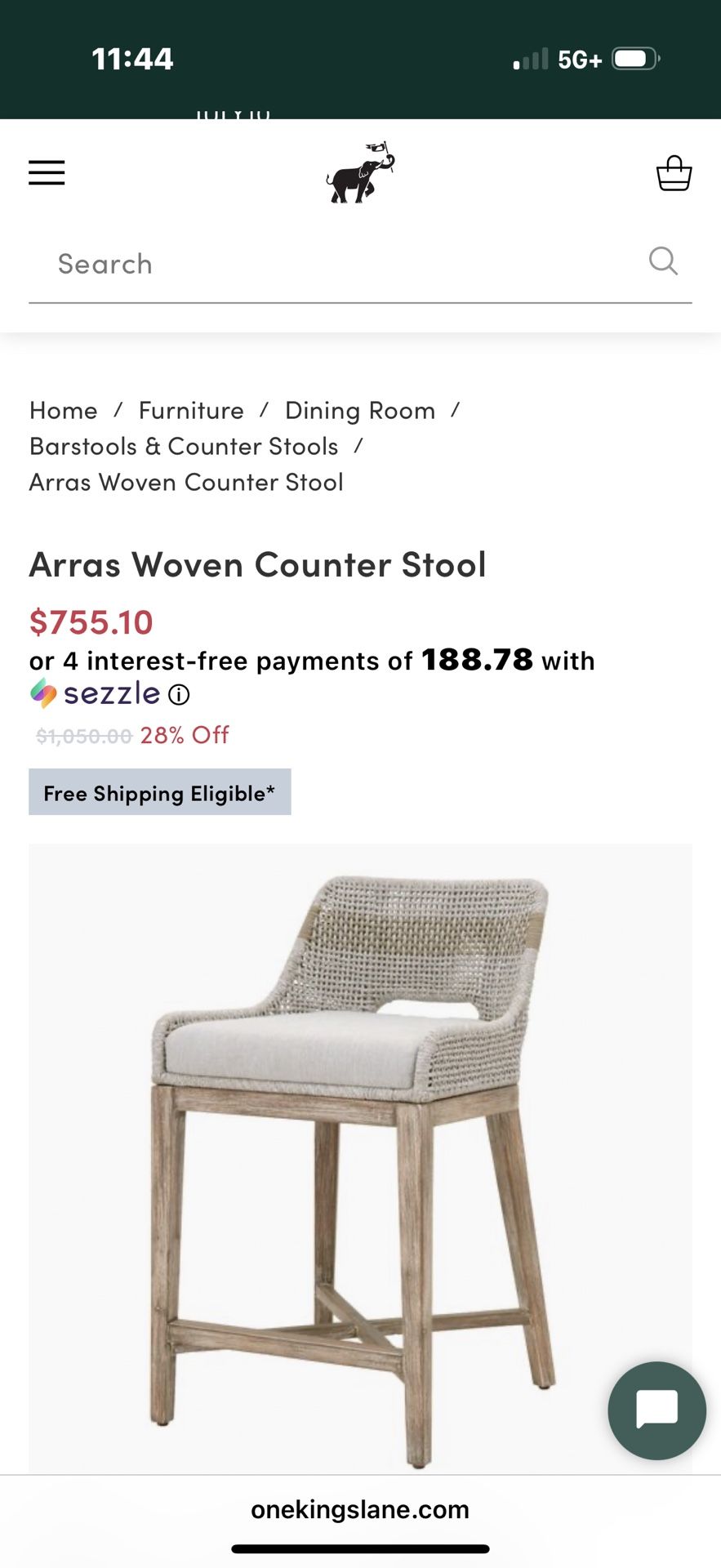 Arras Woven Counter Stool