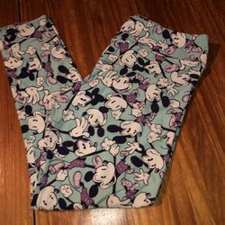 LuLaRoe Size Tall And Curvy Mickey Mouse Leggings 