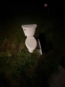 Toilet and mirror cabinet.