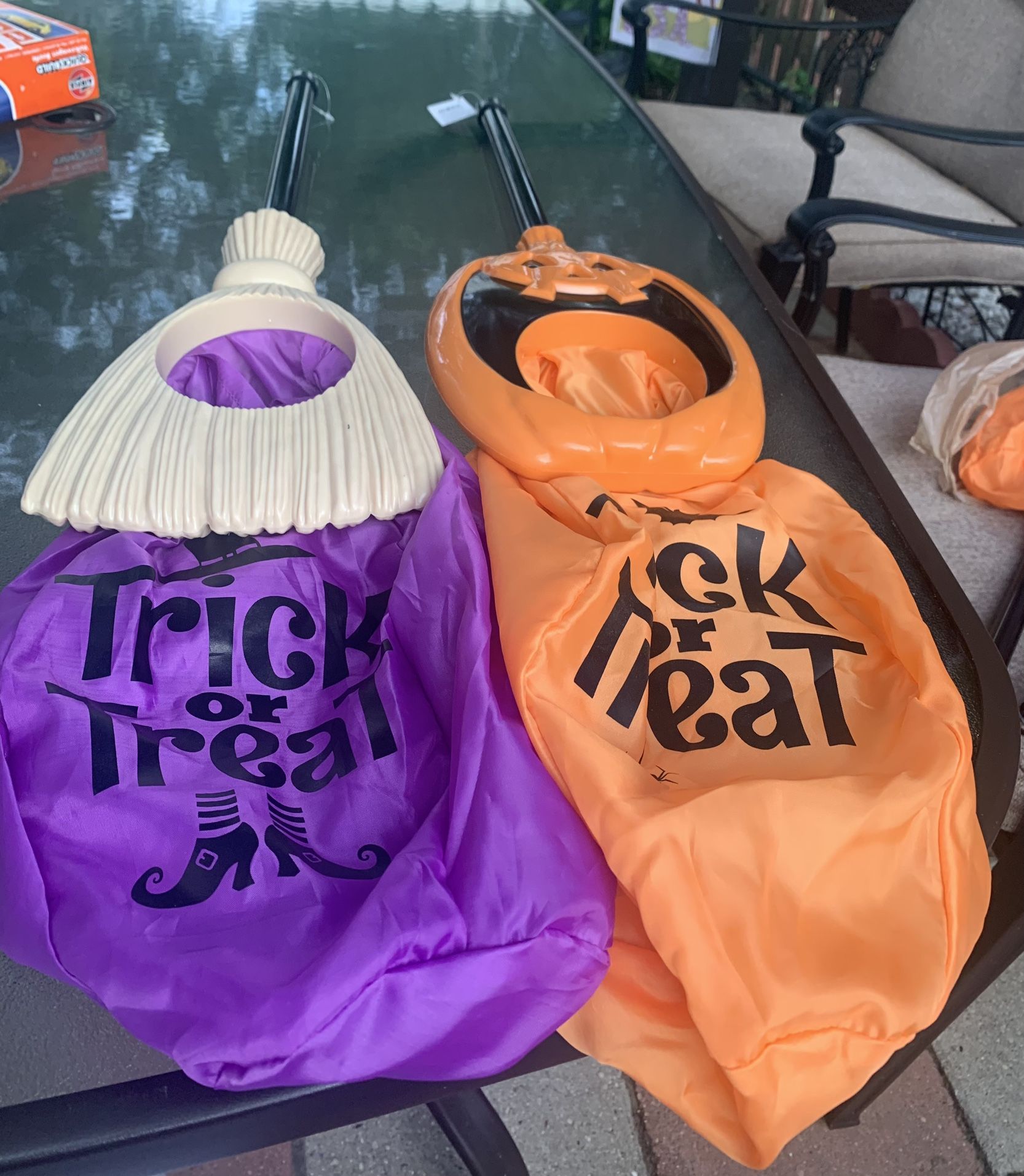 Pumpkin & Broom Loot Scoop Treat Bag