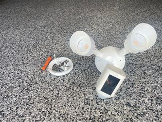 Ring flood light camera and Ring doorbell camera