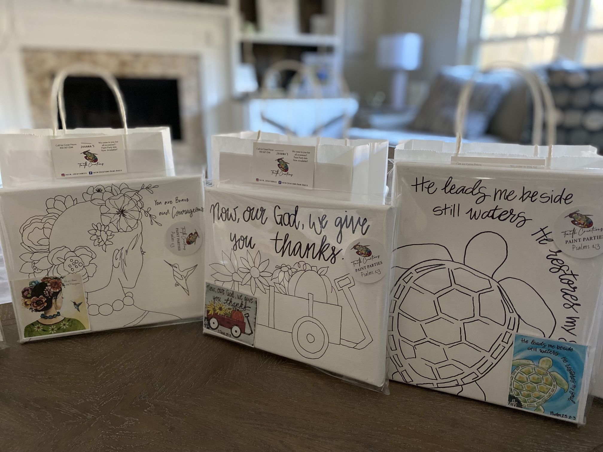 Paint Kits & Single Sketch Canvas
