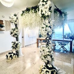 10X10FT 4Post Canopy Chuppah Mandap Wedding Photo Studio Background Hardware Kit