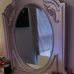 Large antique princess vanity mirror