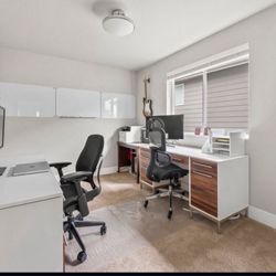 White Wood Dining/office Loft Table Without Chairs 