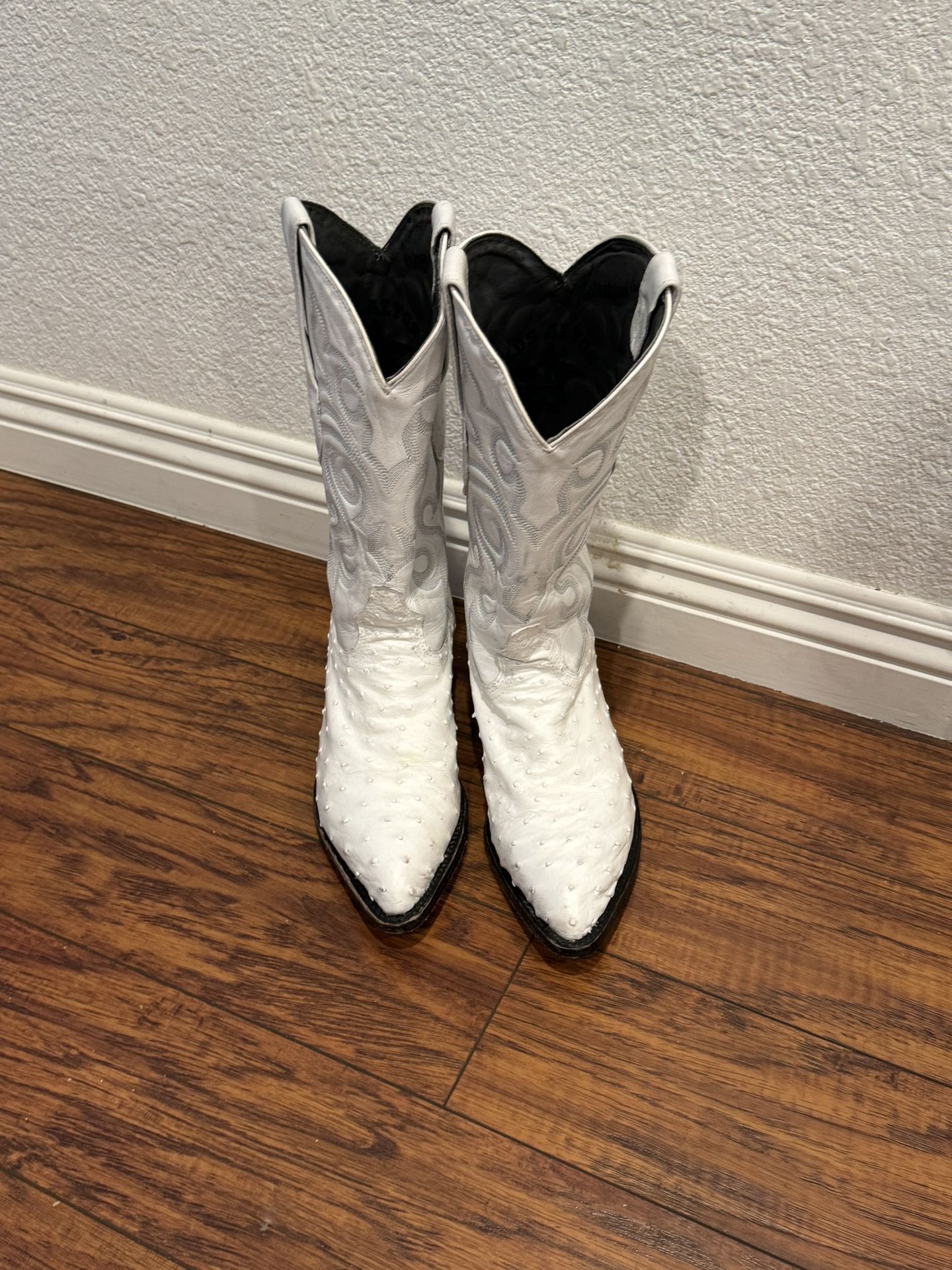 Botas Blancas Avestruz/ Boots White Avestruz