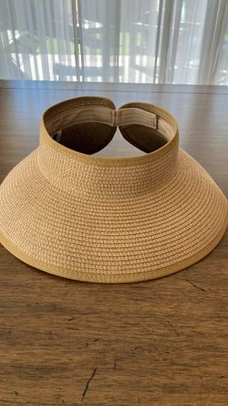 Women's Foldable Travel Straw Sun Visor Hat – UV Protection