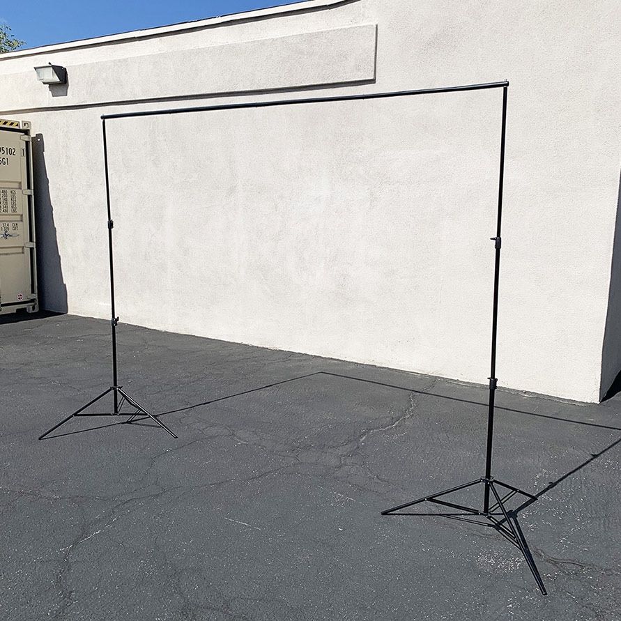 (New) $40 Heavy Duty Backdrop Stand 8.5x10 FT with Carry Bag and Clips