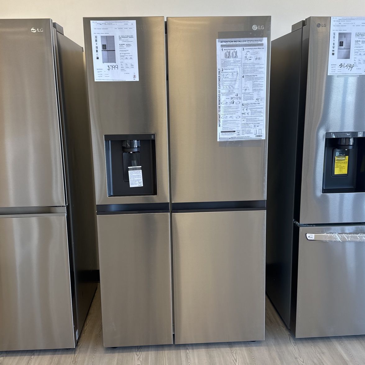 LG  27.6 Cu. Ft. Side-by-Side Smart Refrigerator 