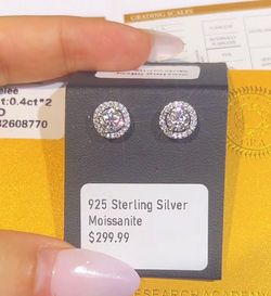 925 Sterling Silver Moissanite