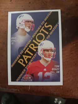Tom Brady Rookie Card Fleer Tradition Patriots also arron Rodgers Phil sims rc few more all star pack
