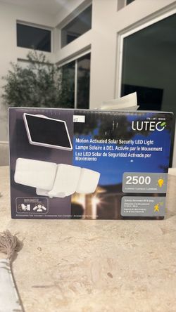 Lutec Motion Activated Solar Security Light 2500 lumens