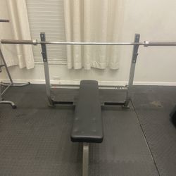 Valor fitness bench press with Olympic bar included