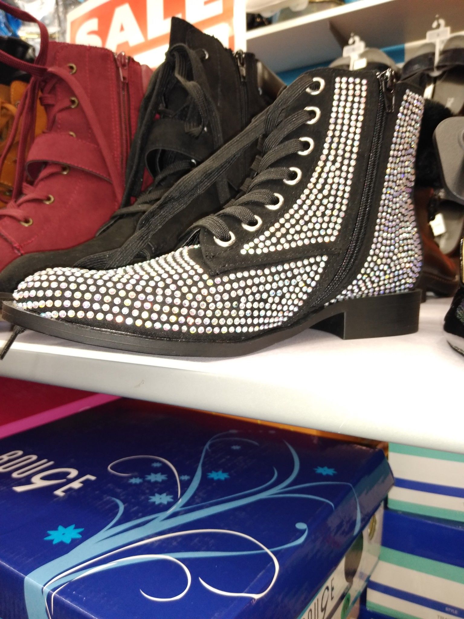 Ankle boots Size 6, Rhinestone