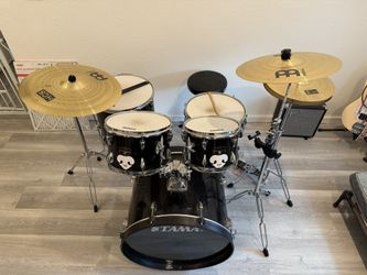 Tama Imperialstar IE52C Complete Drum Set With Snare - Hairline black