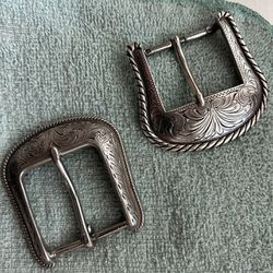 silver plated belt buckles