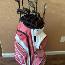Complete Golf Bundle w/Callaway Golf Bag Hybrid Set 