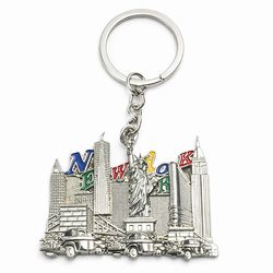 New York City Skyline Keychain Statue of Liberty NYC Souvenir Metal Key Ring