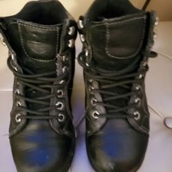 Harley Davidson Leather Combat Boots