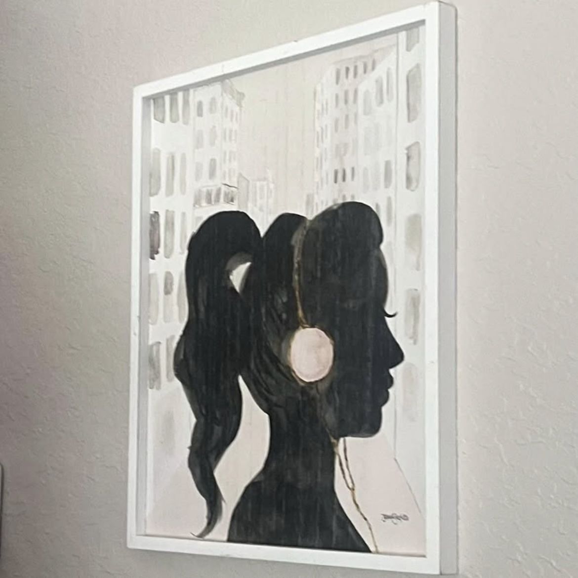 Designart 'Glam Pink Ladies III' Wood Wall Hanging Picture Art Home Decor 14x17”